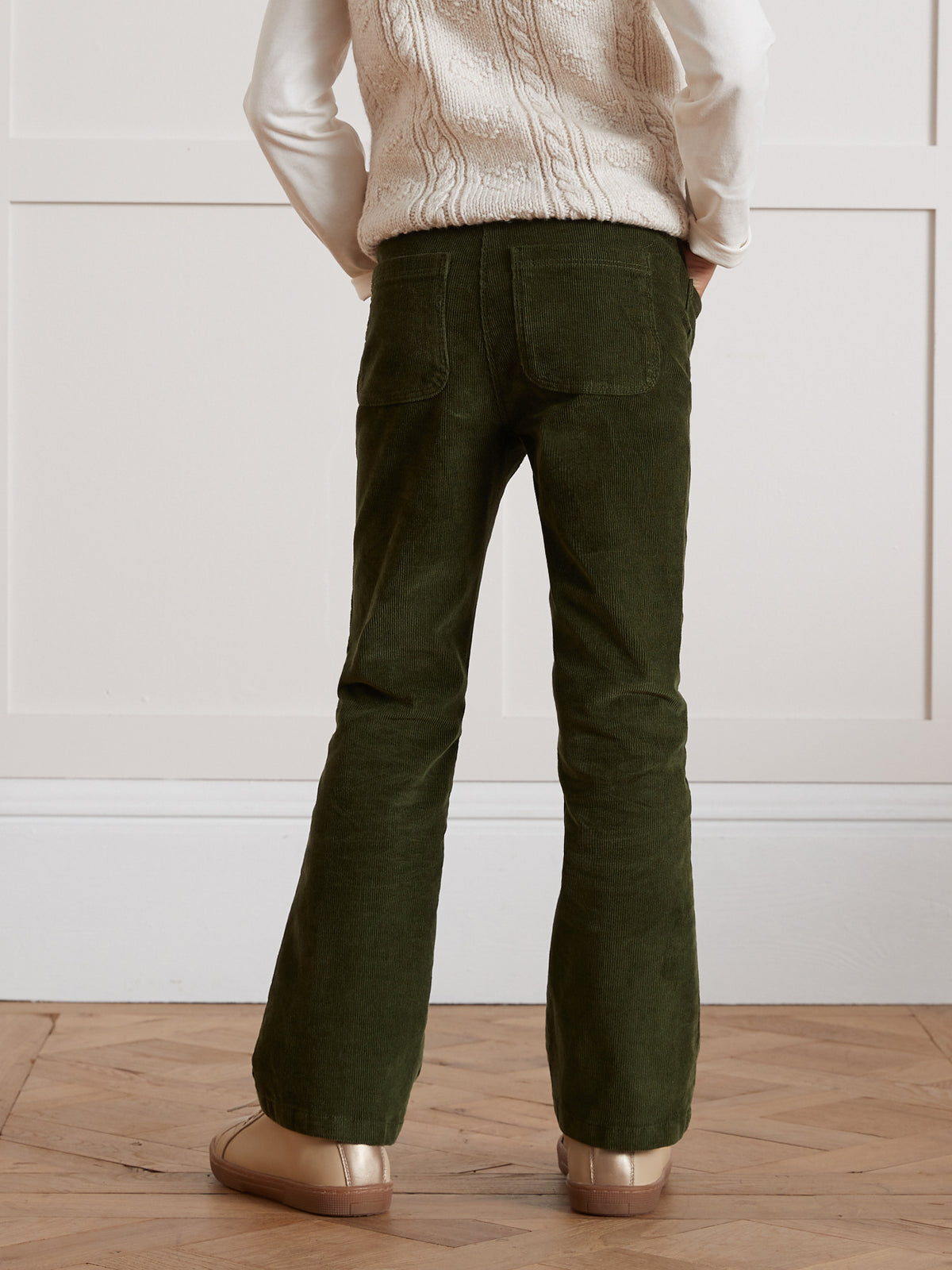 Pantalon flare Fille en velours