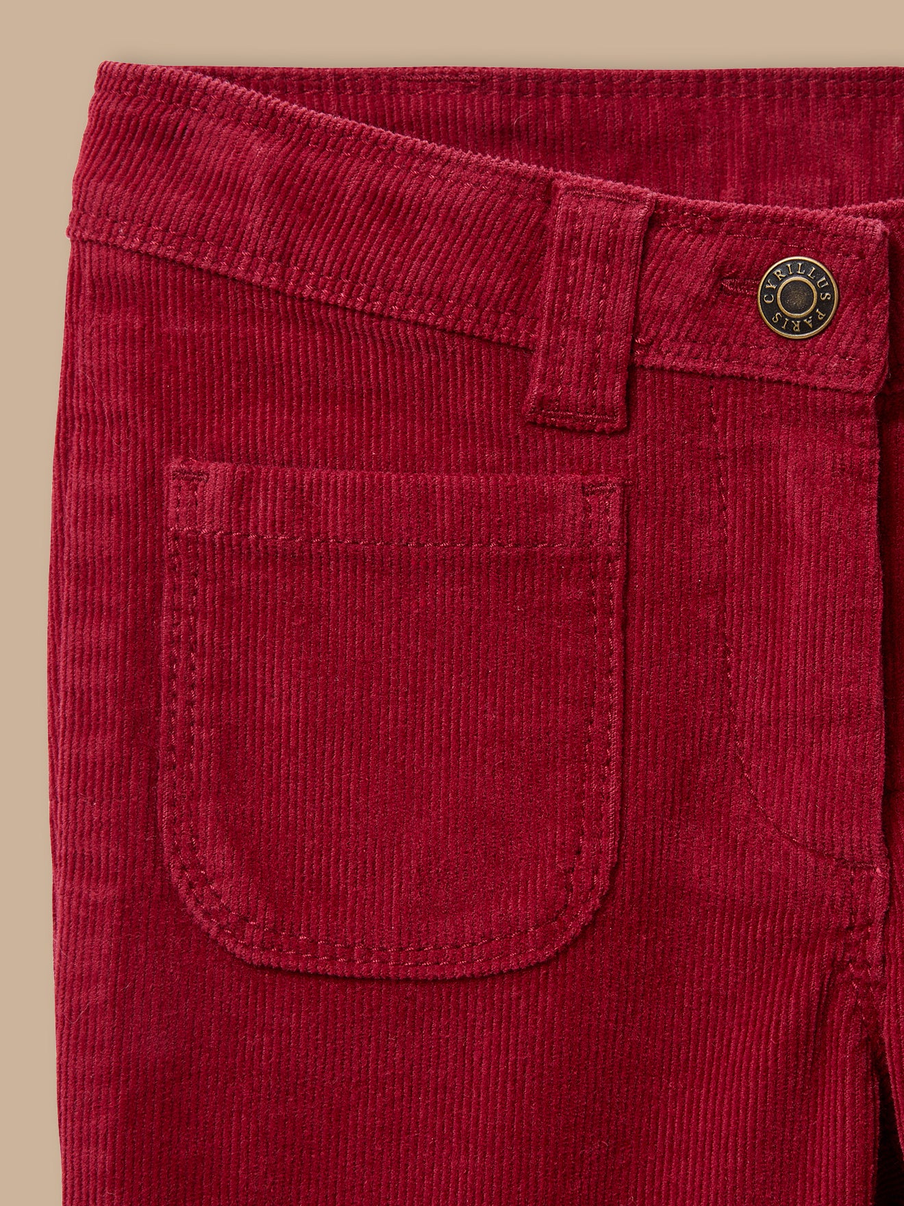 Flared meisjesbroek in velours