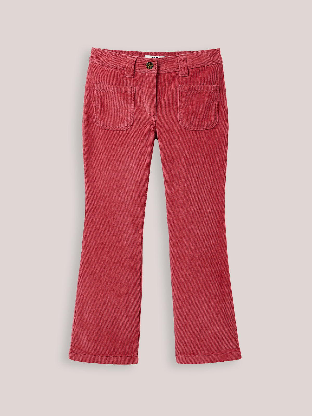 Flared meisjesbroek in velours