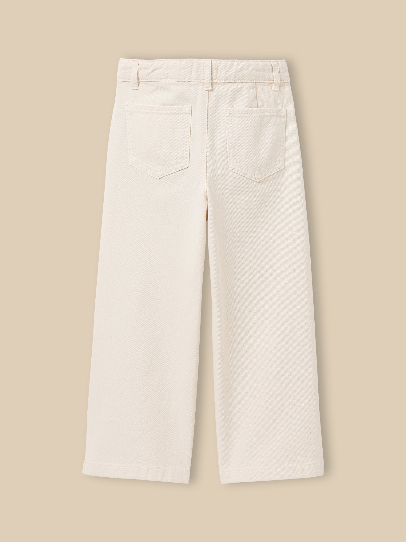 Wijde meisjesbroek in gekleurd denim - Junior collectie