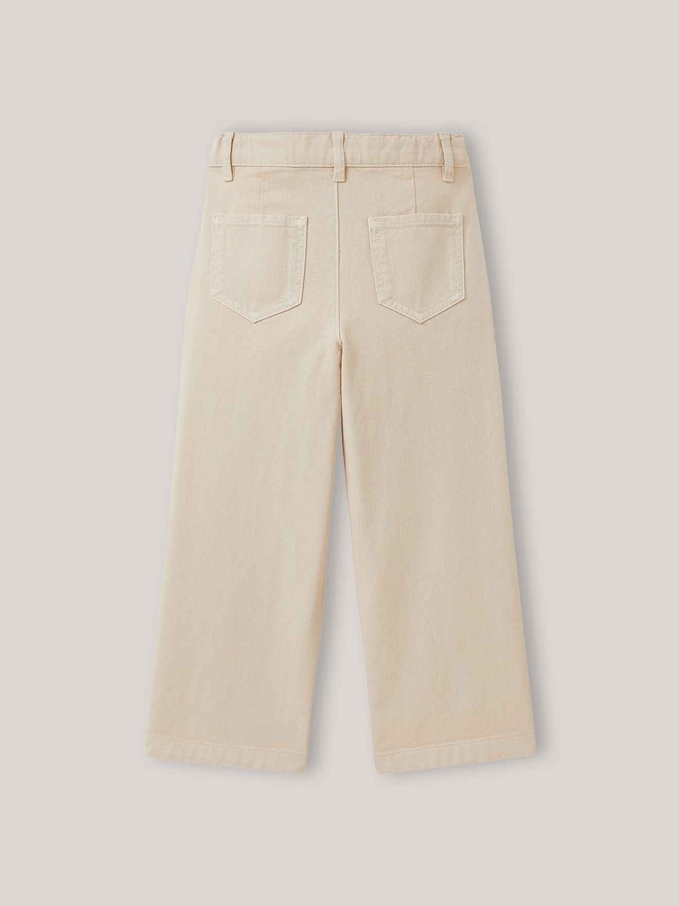 Pantalon large Fille en denim couleur - Collection Junior