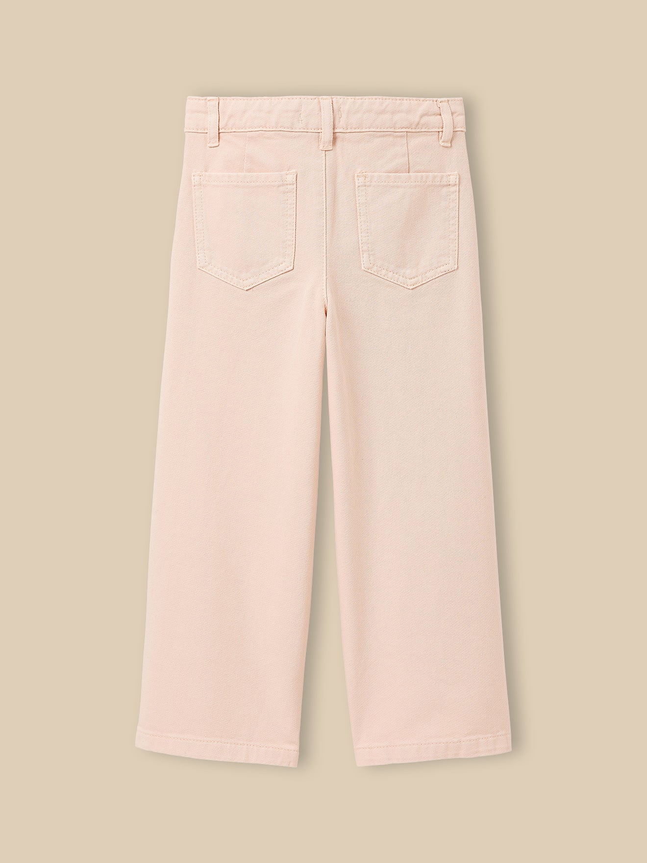 Wijde meisjesbroek in gekleurd denim - Junior collectie