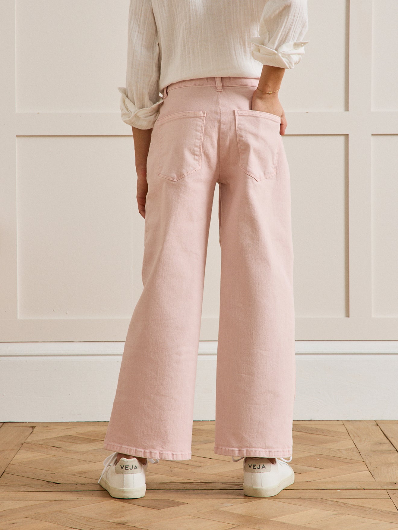 Rechte meisjesbroek in denim
