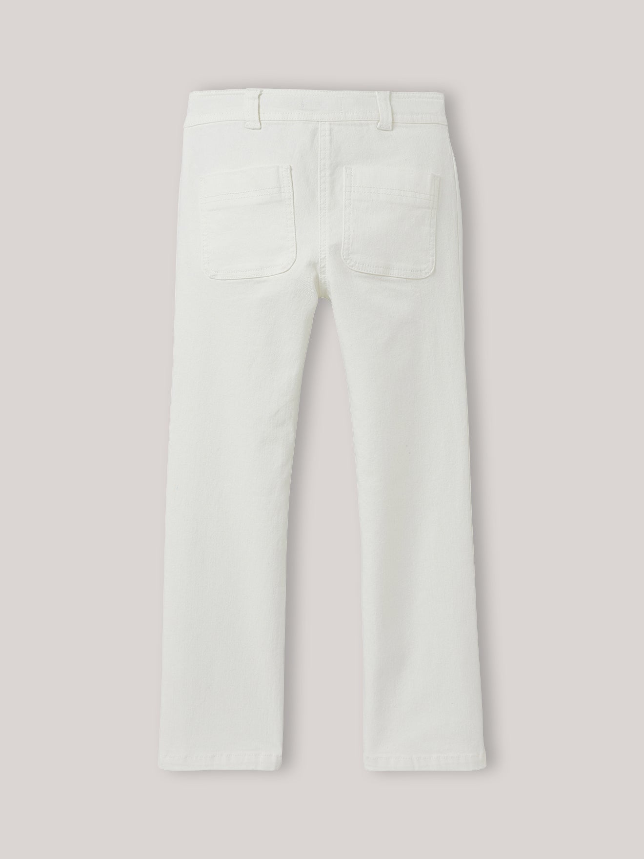 Flared meisjesbroek in twill