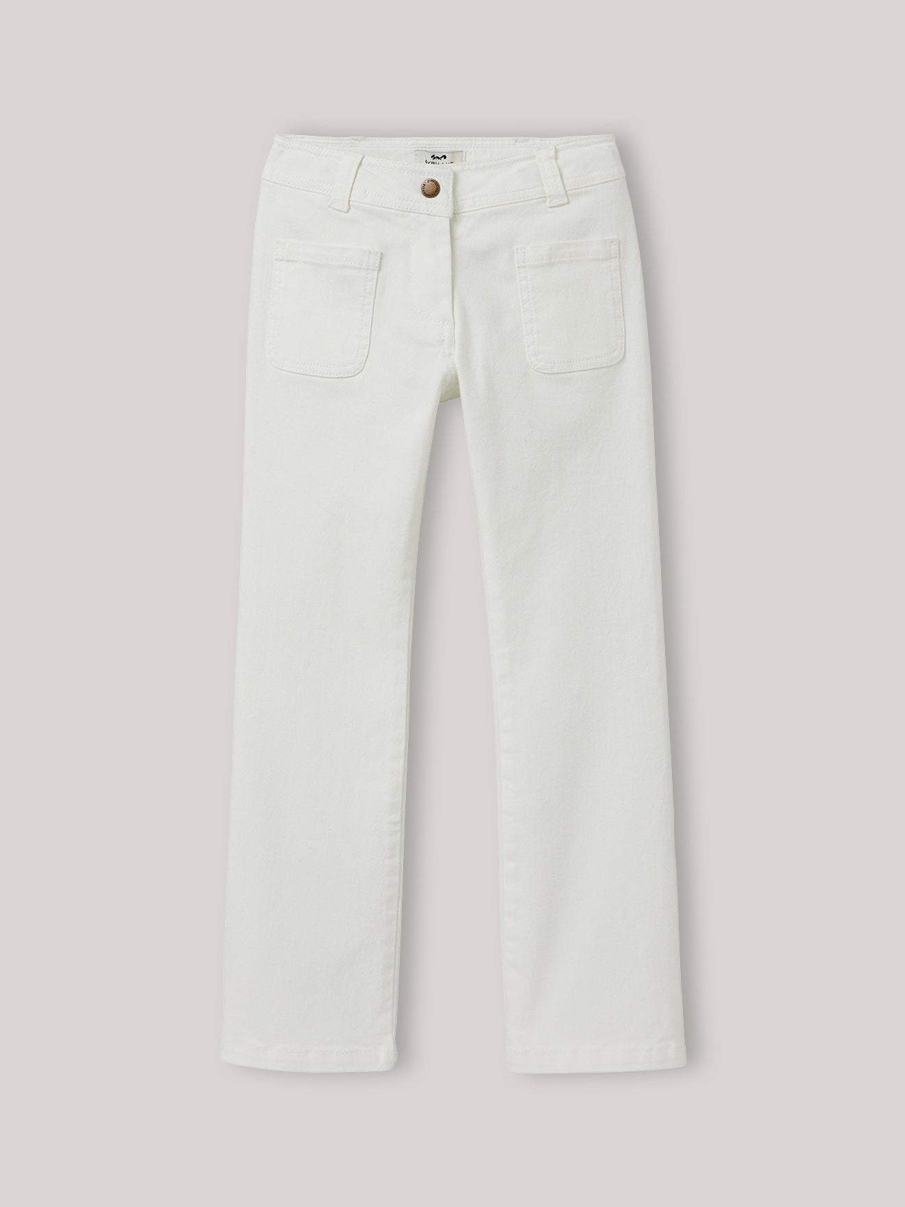 Flared meisjesbroek in twill