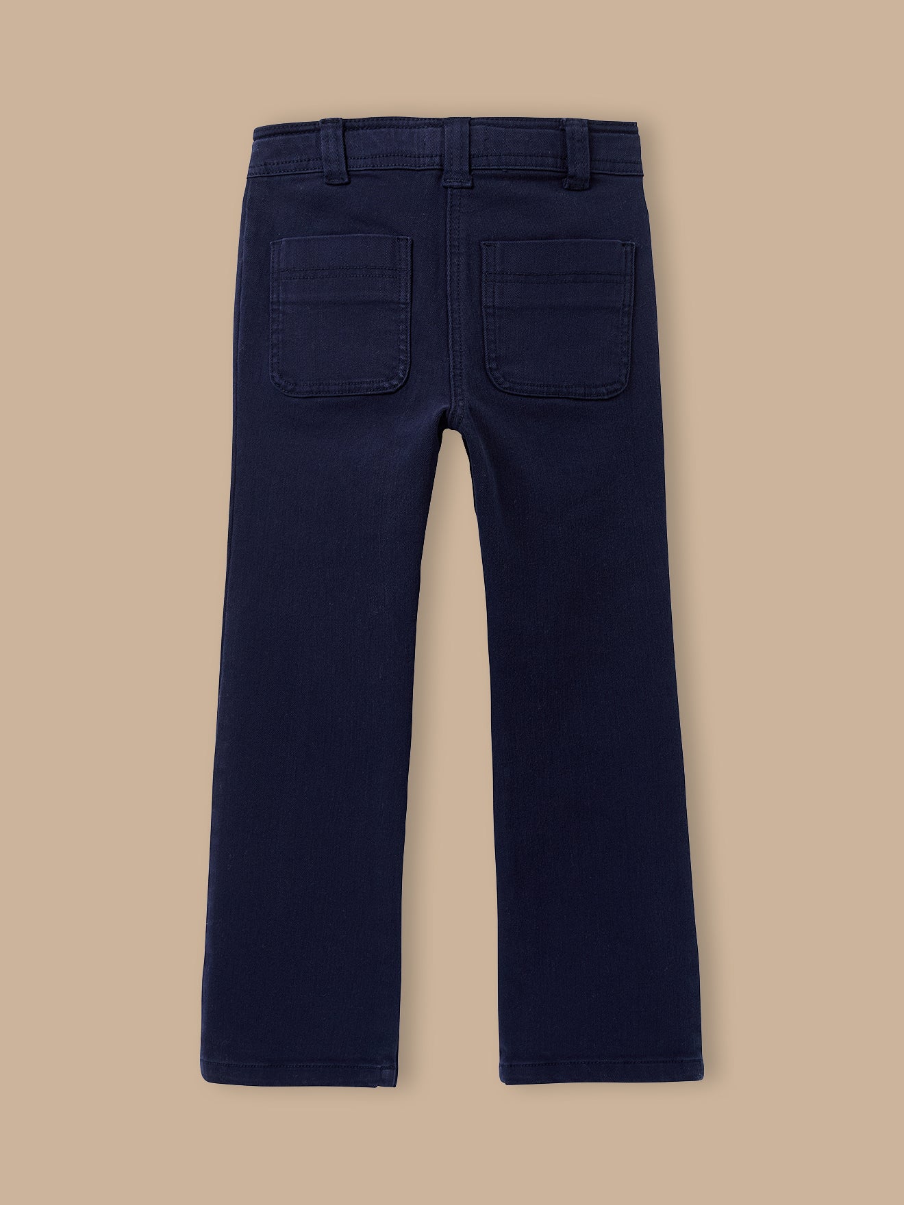 Flared meisjesbroek in twill