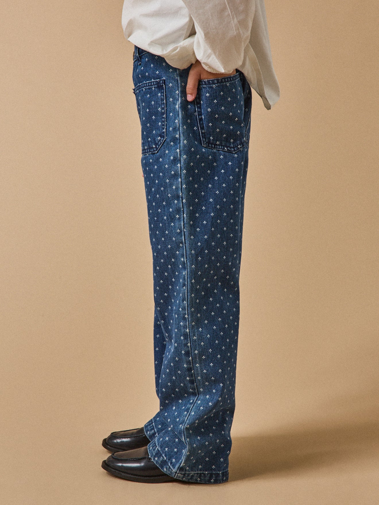 Jean droit fantaisie Fille