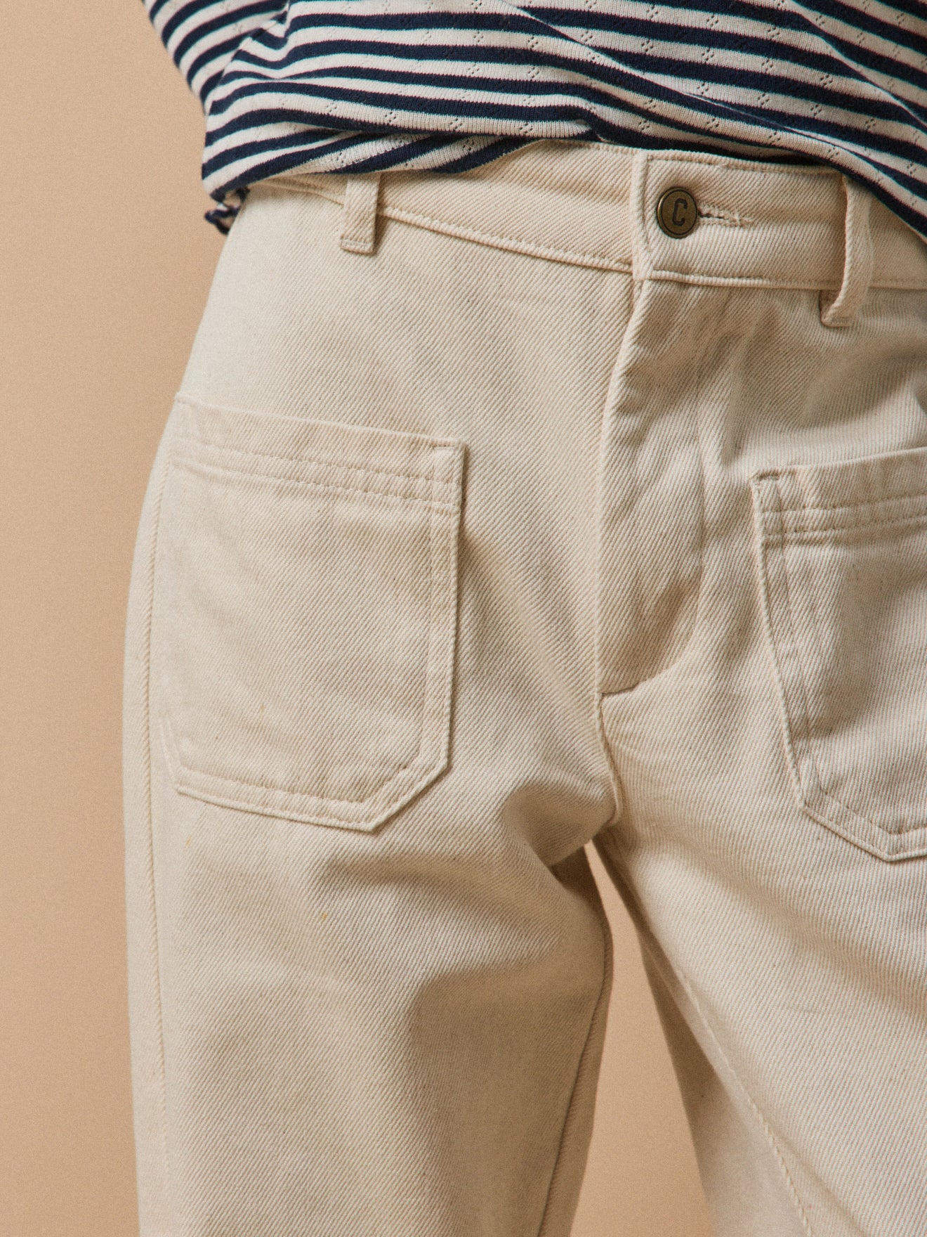 Pantalon droit Fille en denim