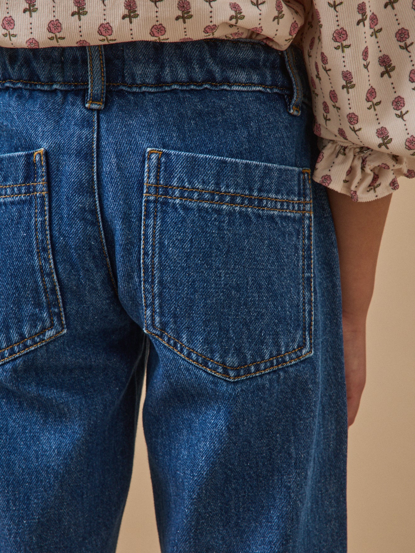Rechte meisjesbroek in denim