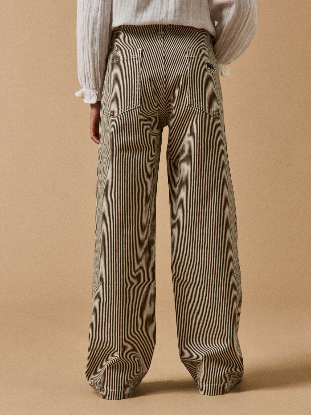 Pantalon droit rayé Fille