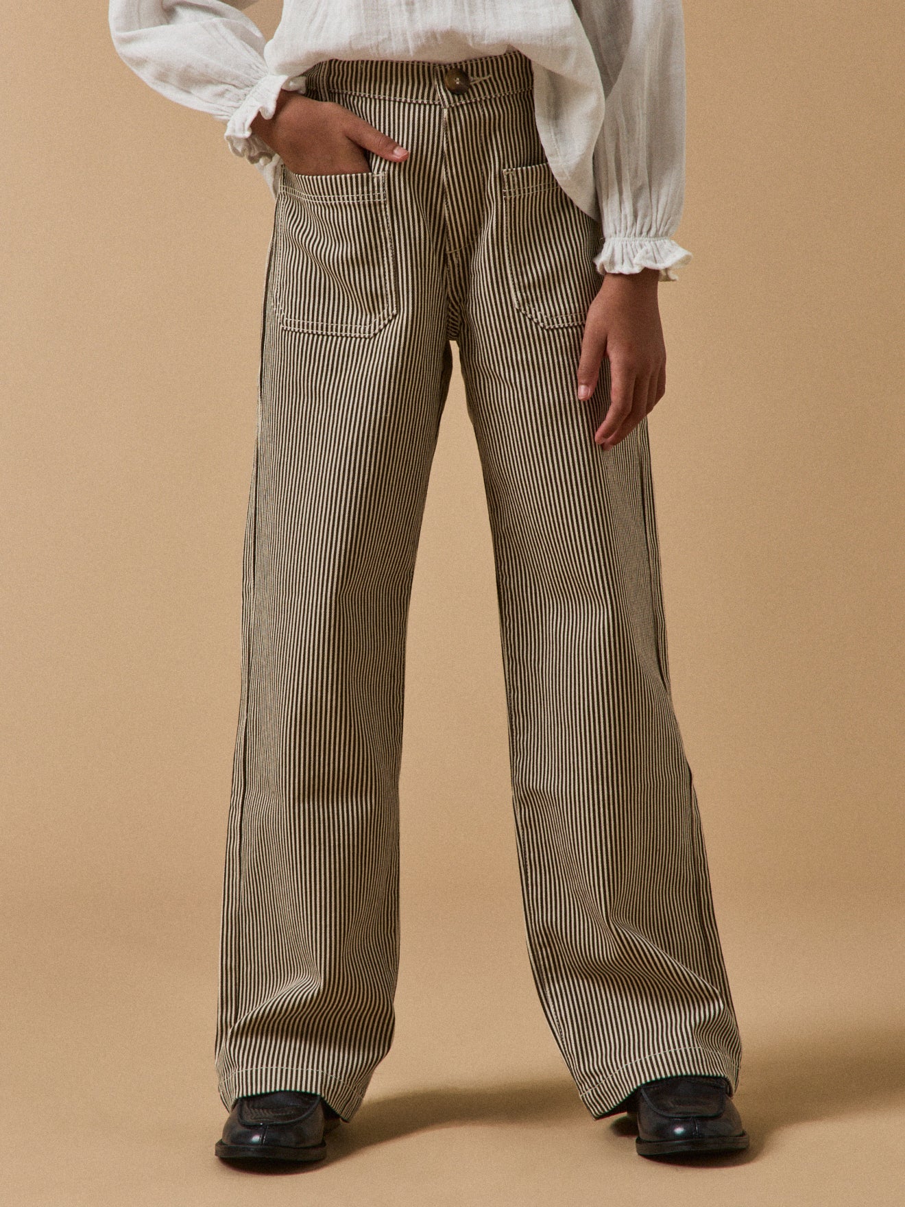 Pantalon droit rayé Fille