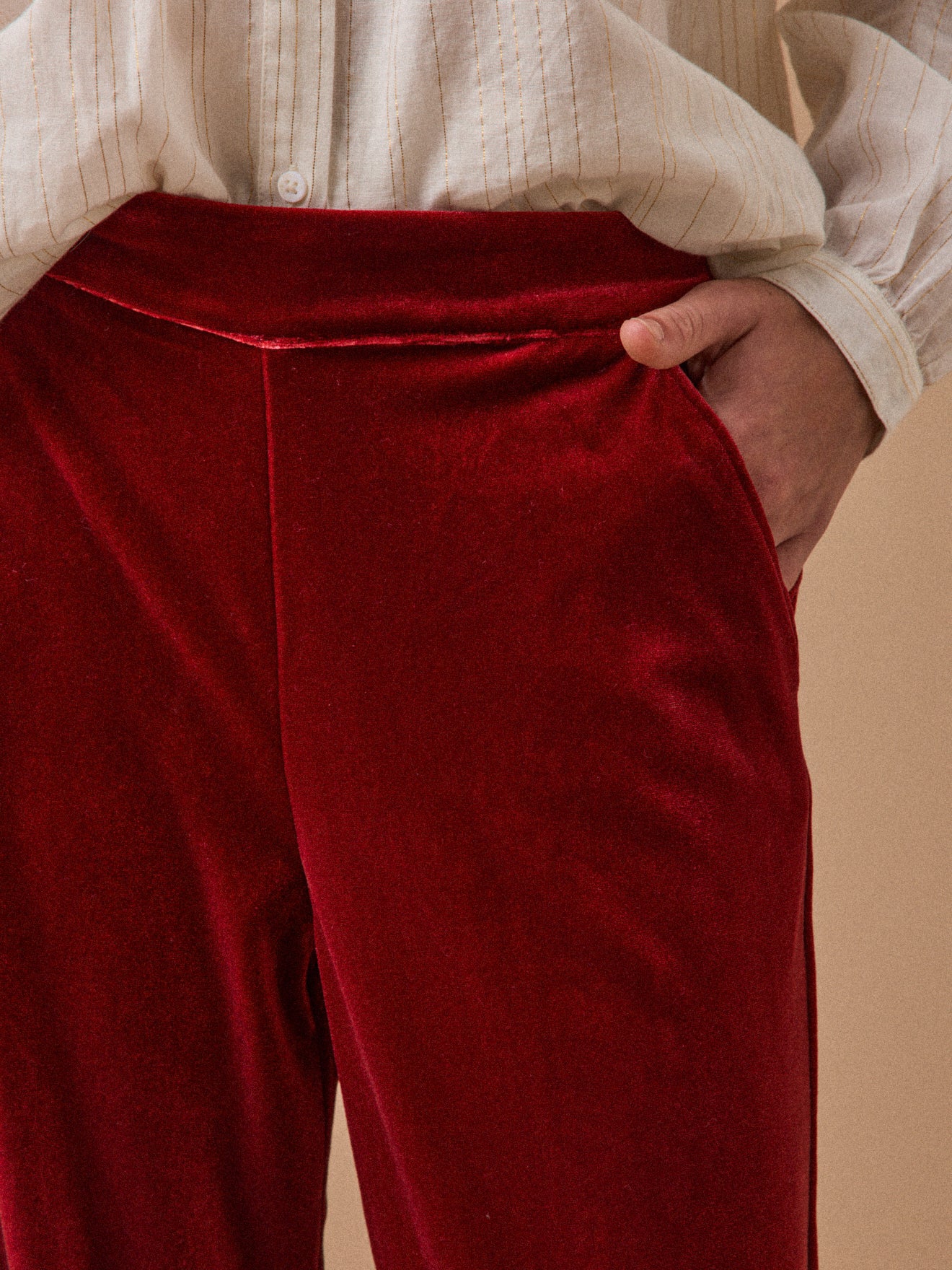 Pantalon en panne de velours Fill