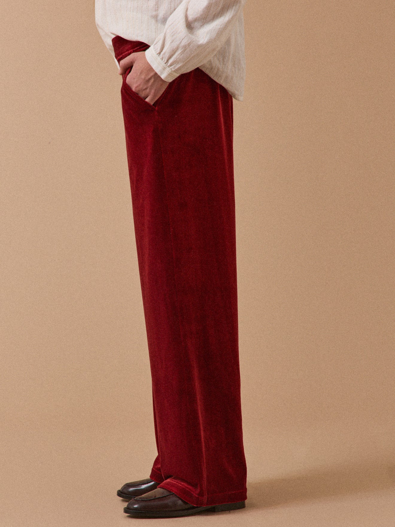 Pantalon en panne de velours Fill