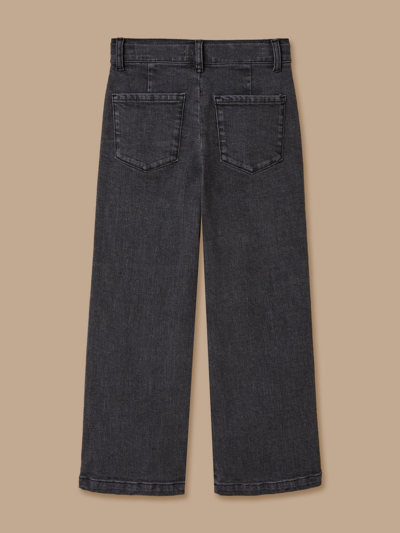 Wijde meisjesbroek in denim
