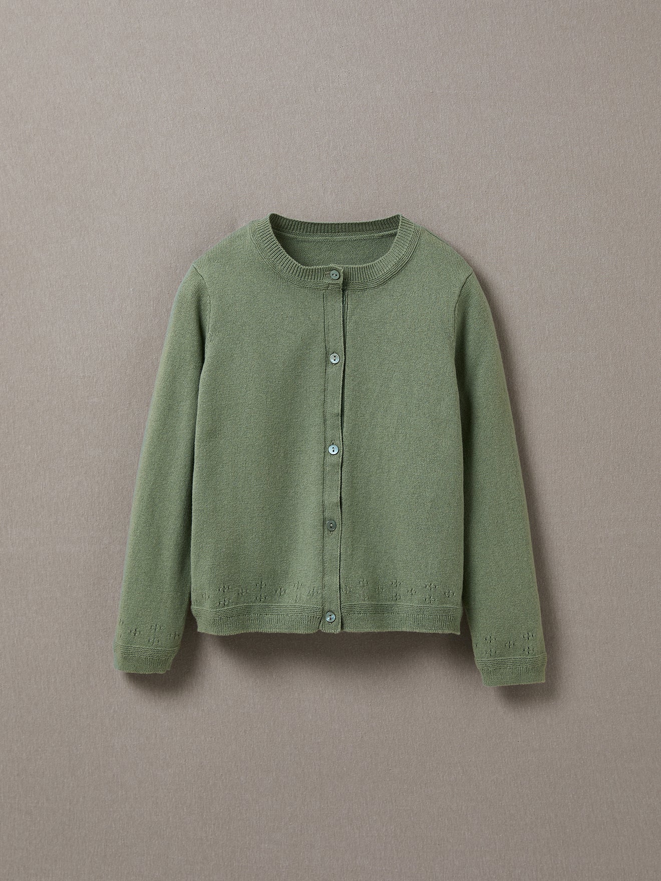 Cardigan Fille en coton et laine