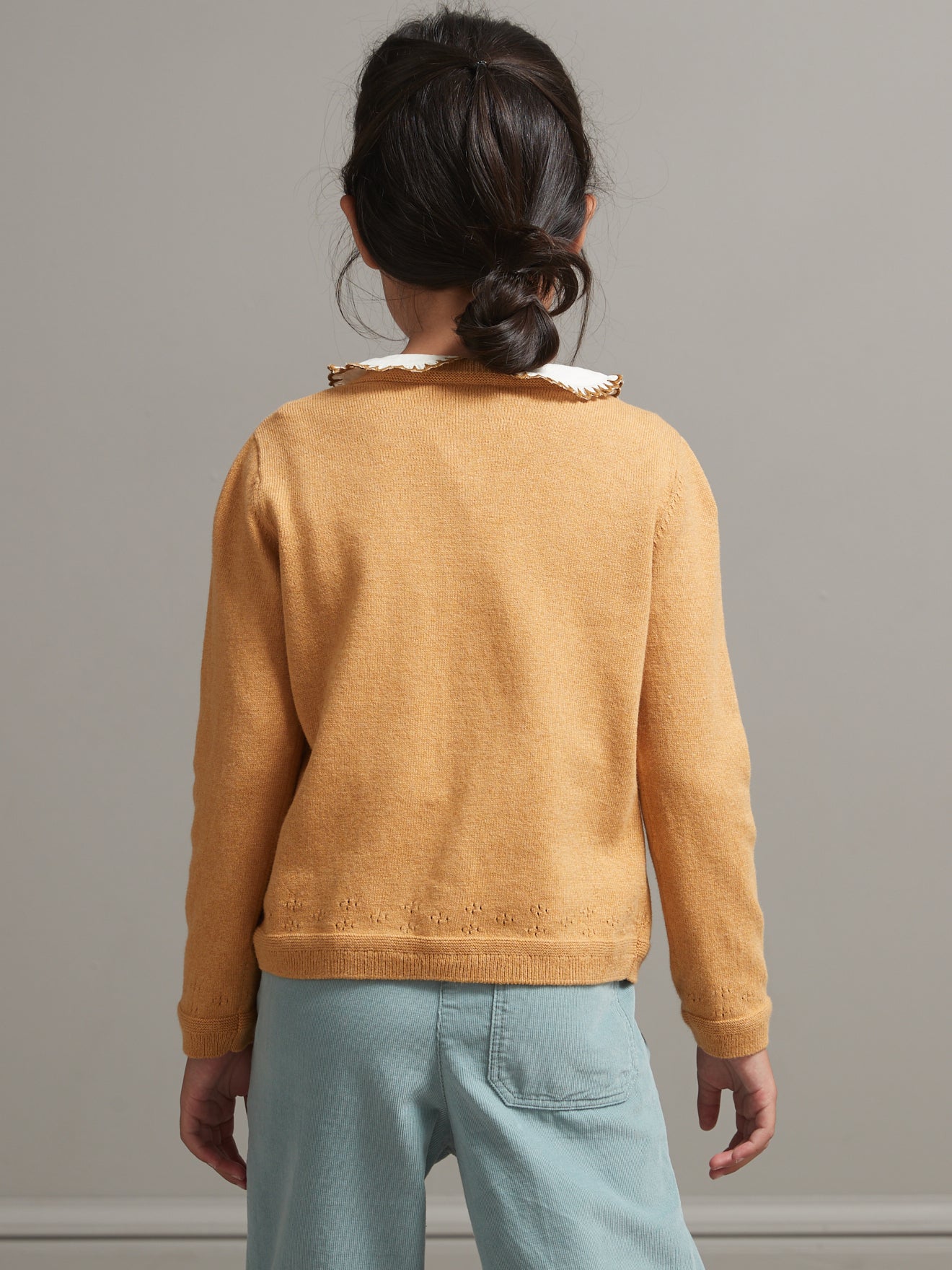Cardigan Fille en coton et laine