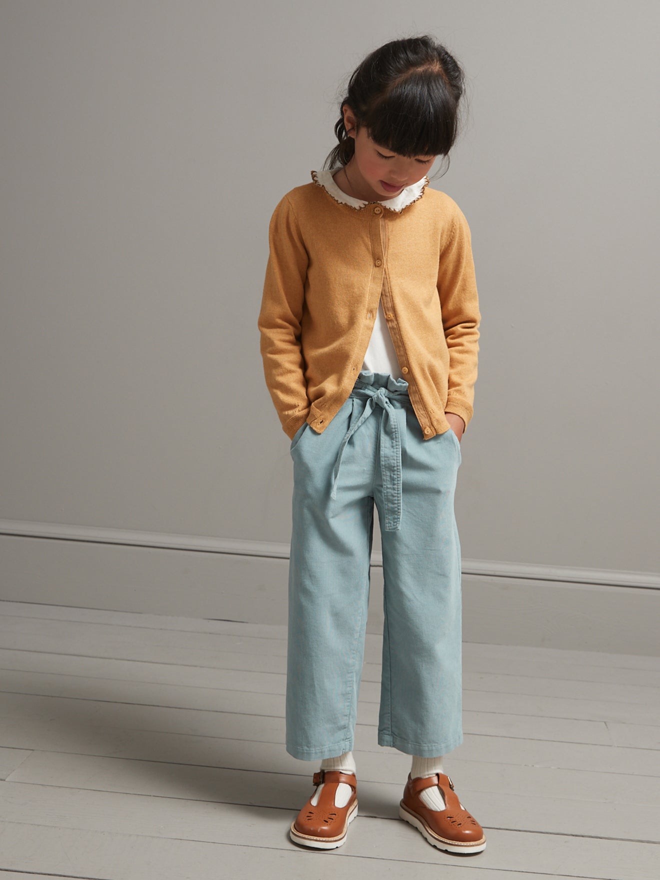 Cardigan Fille en coton et laine