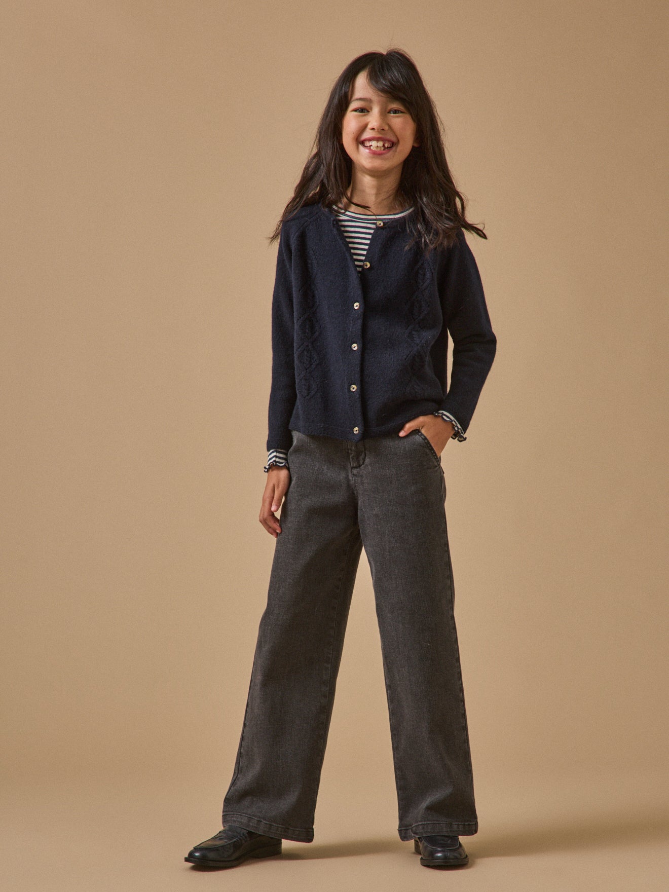 Cardigan Fille en laine mérinos