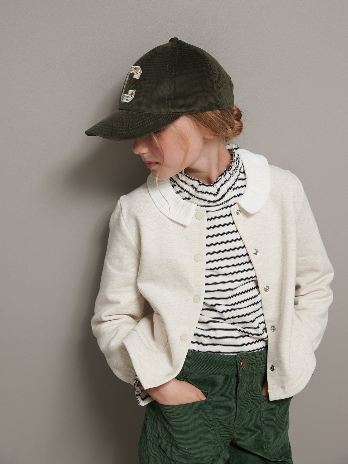 Cardigan fille en coton biologique