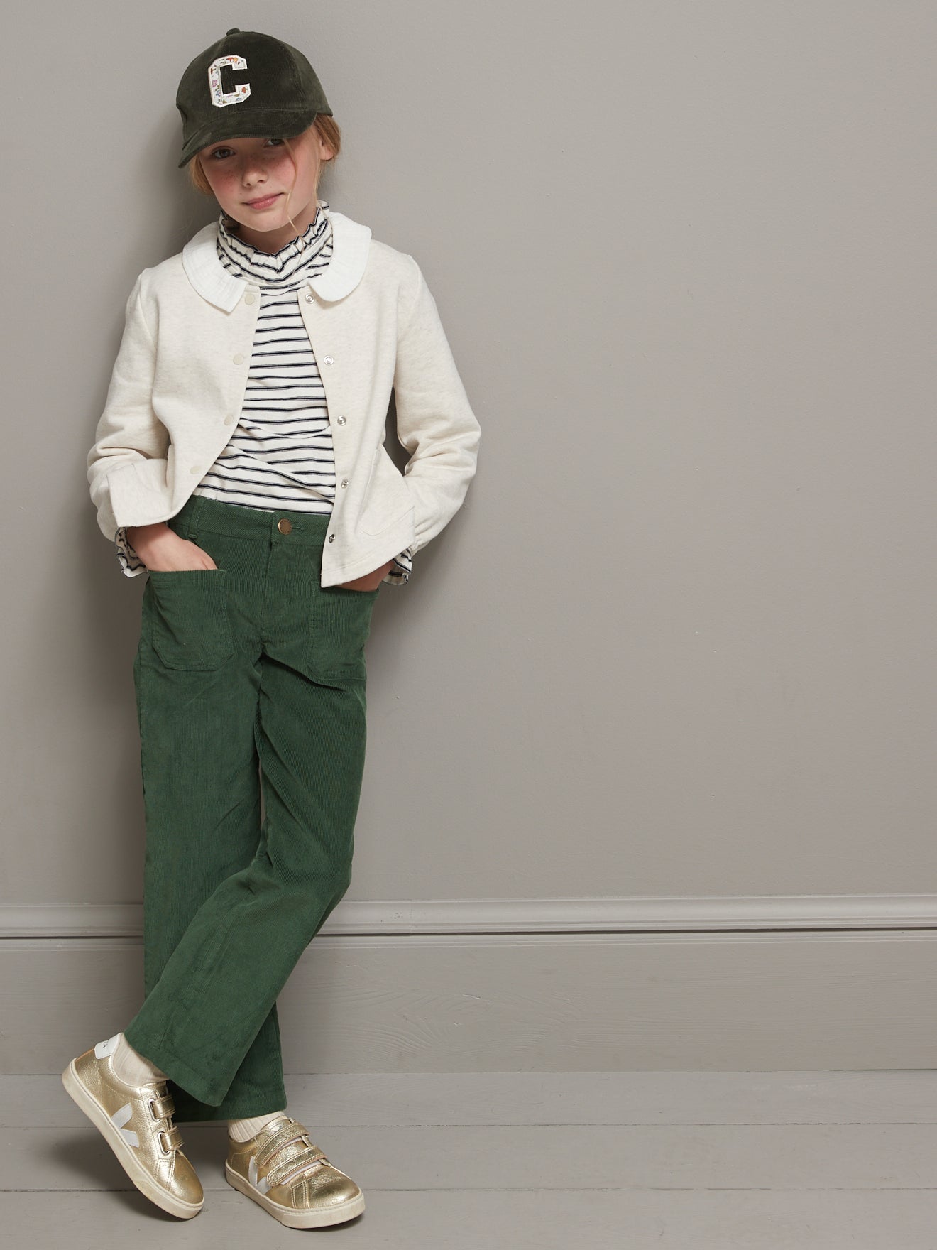 Cardigan fille en coton biologique