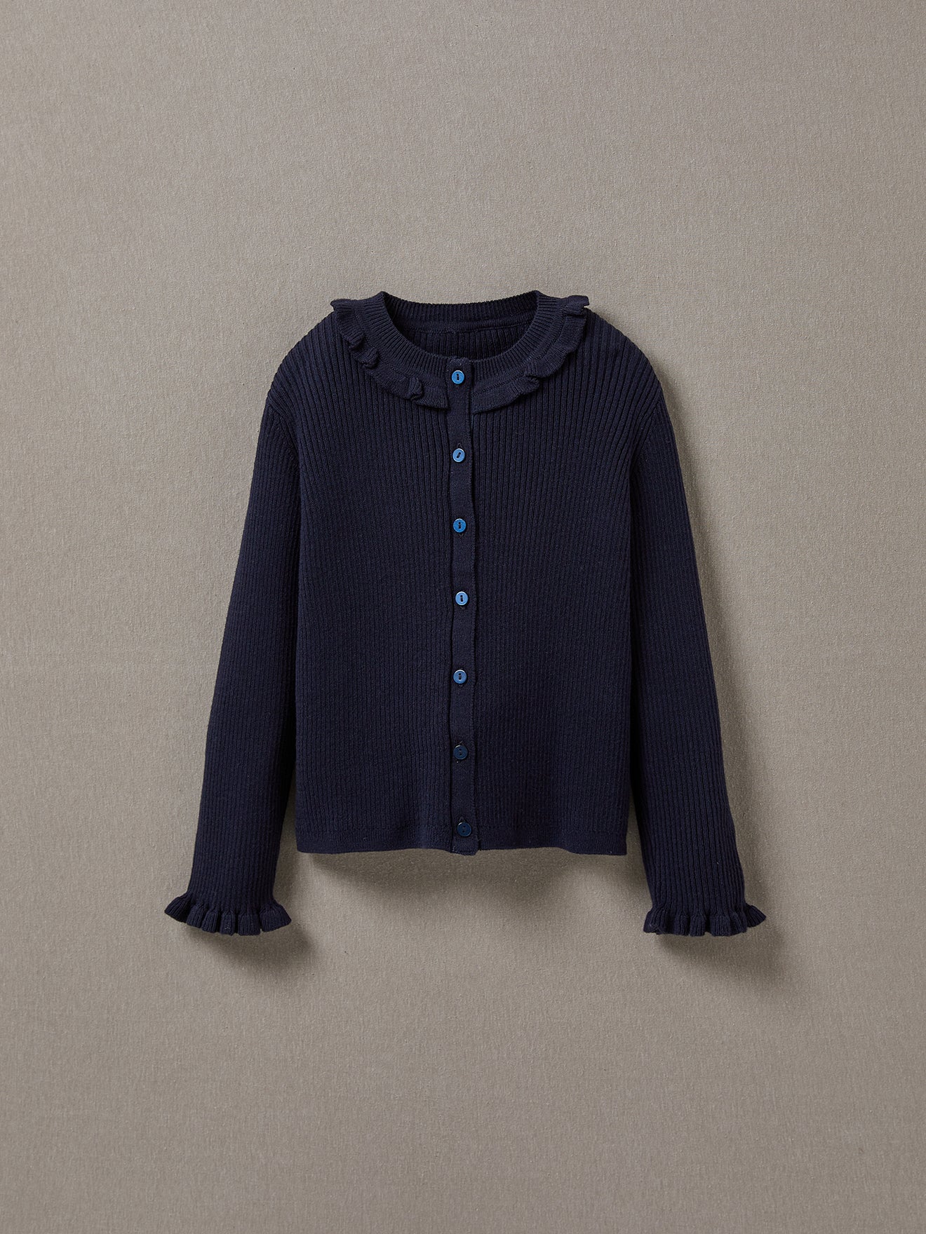 Cardigan Fille finement côtelé
