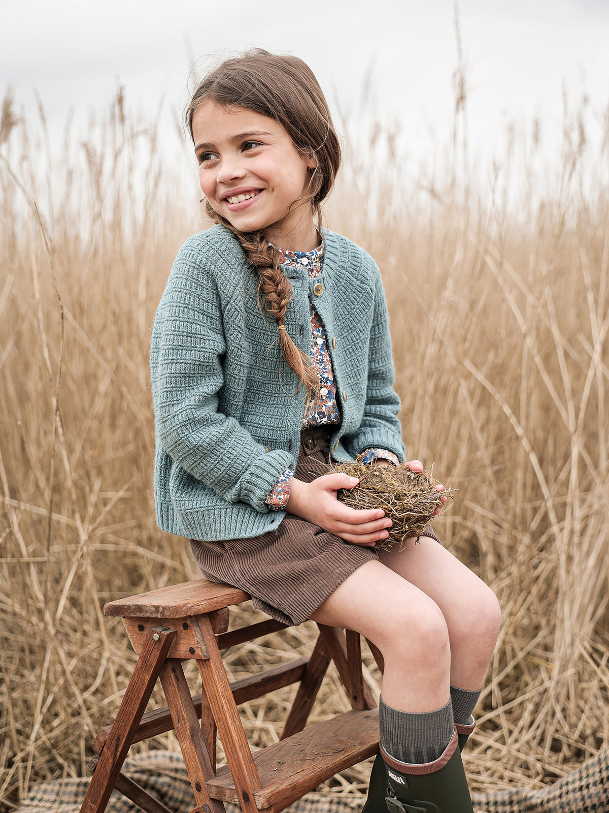 Meisjescardigan in fantasietricot