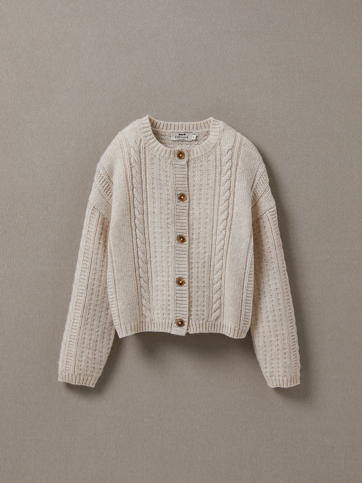Cardigan torsadé fille laine RWS