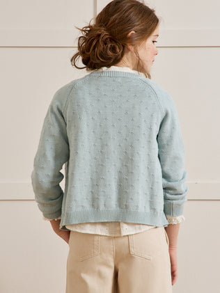 Cardigan Fille point fantaisie