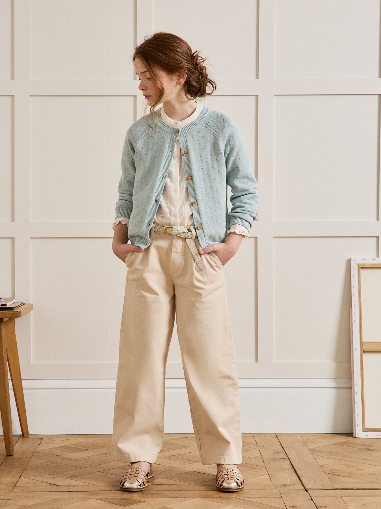 Cardigan Fille point fantaisie