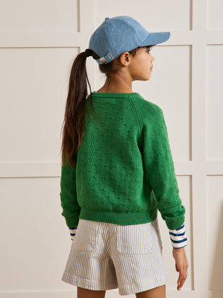 Cardigan Fille point fantaisie