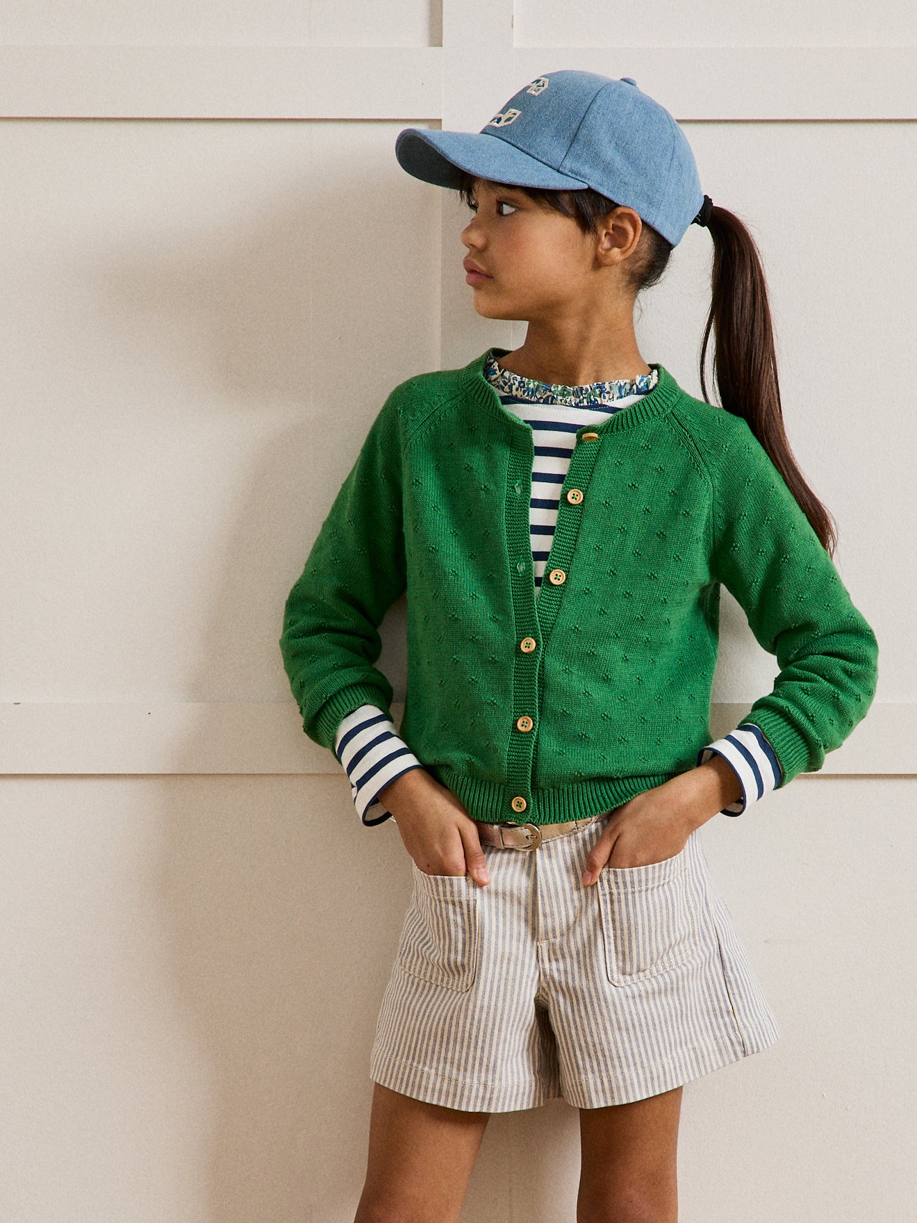 Cardigan Fille point fantaisie