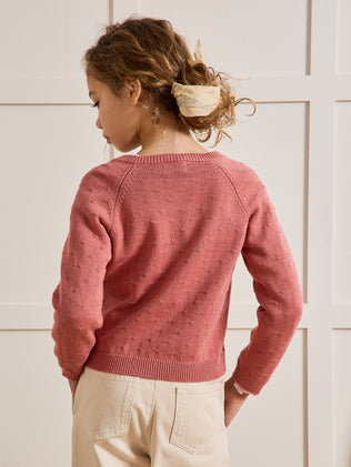 Cardigan Fille point fantaisie