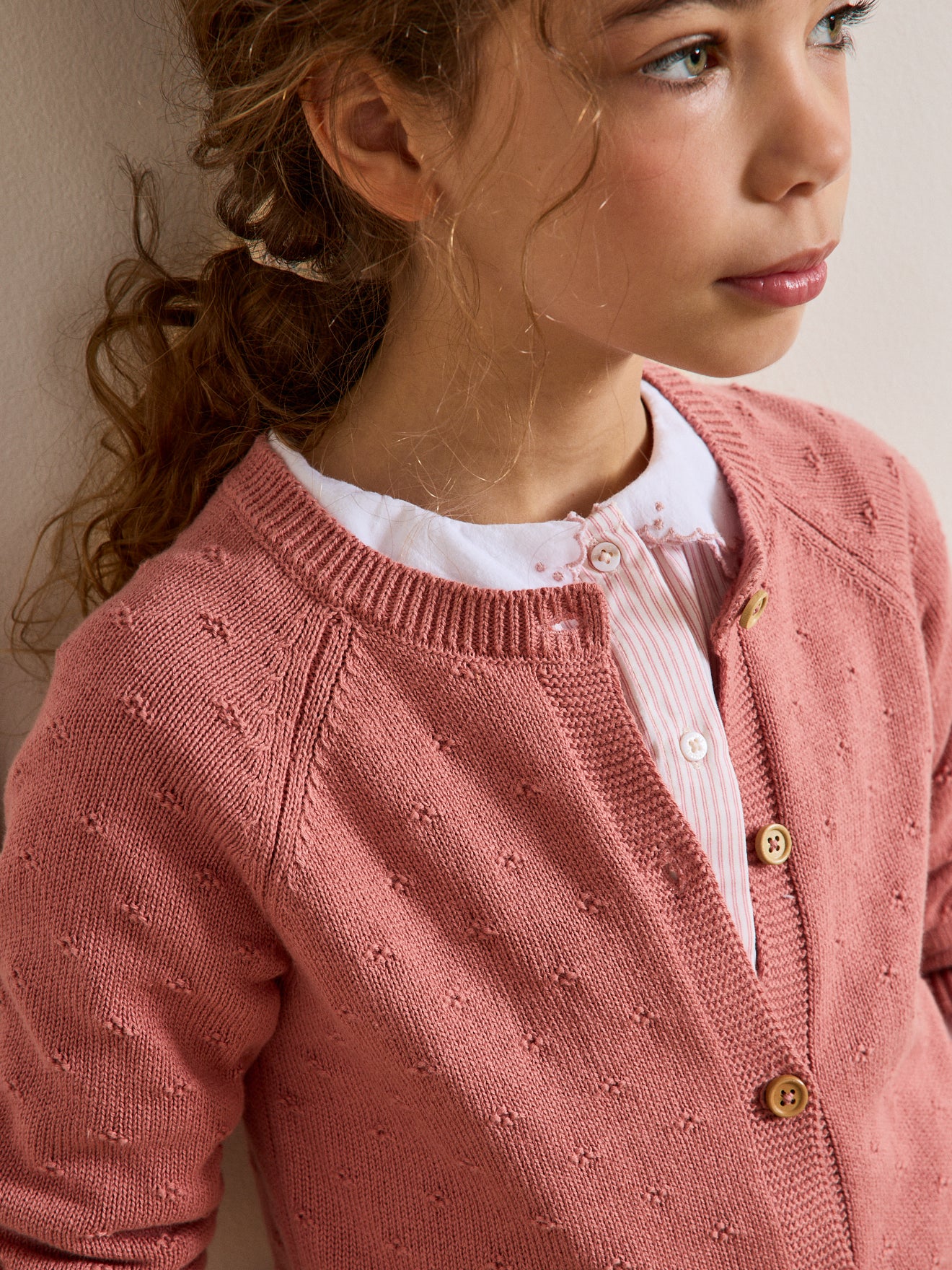 Cardigan Fille point fantaisie