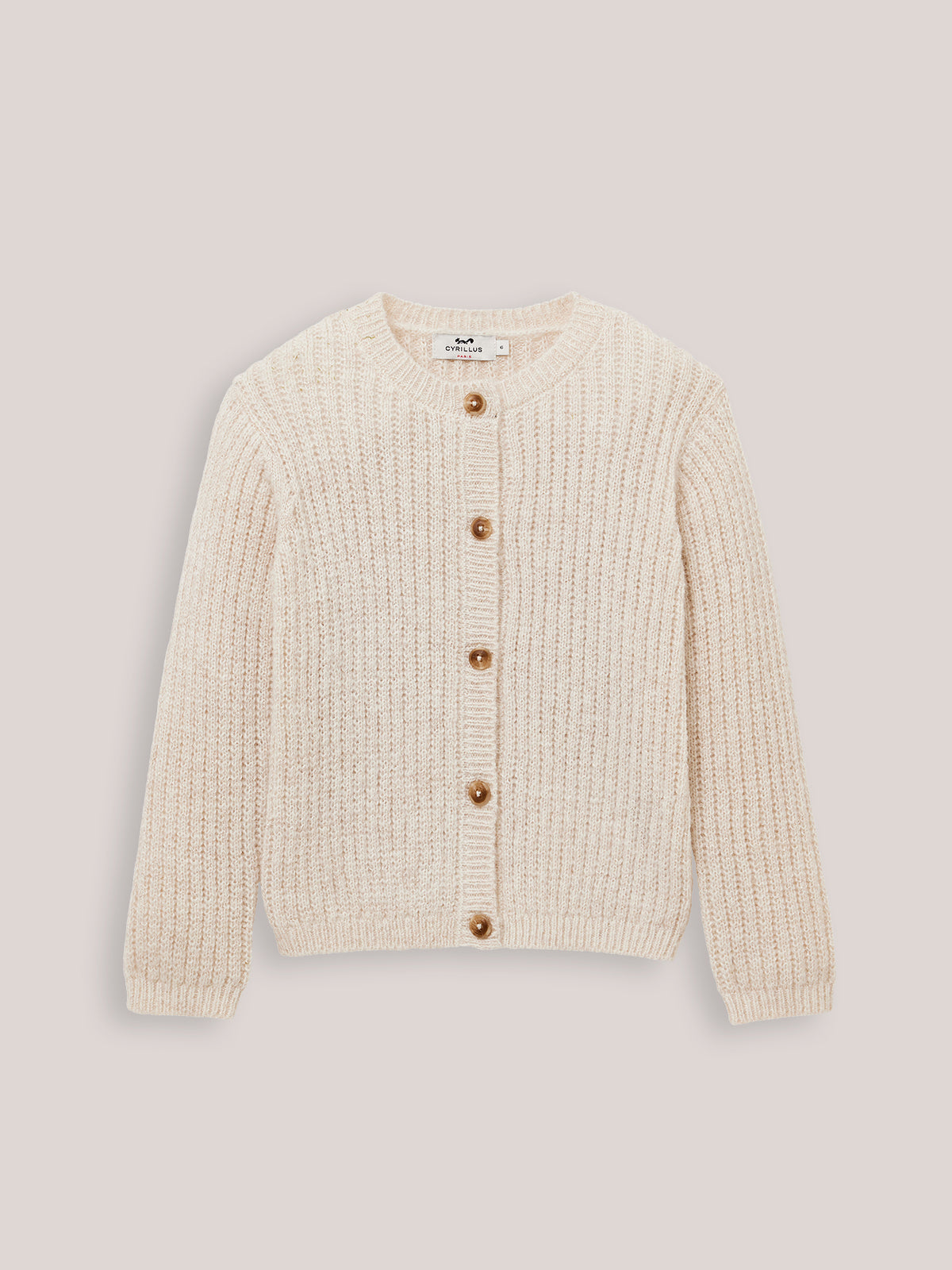 Meisjescardigan met mohair en metallic draden