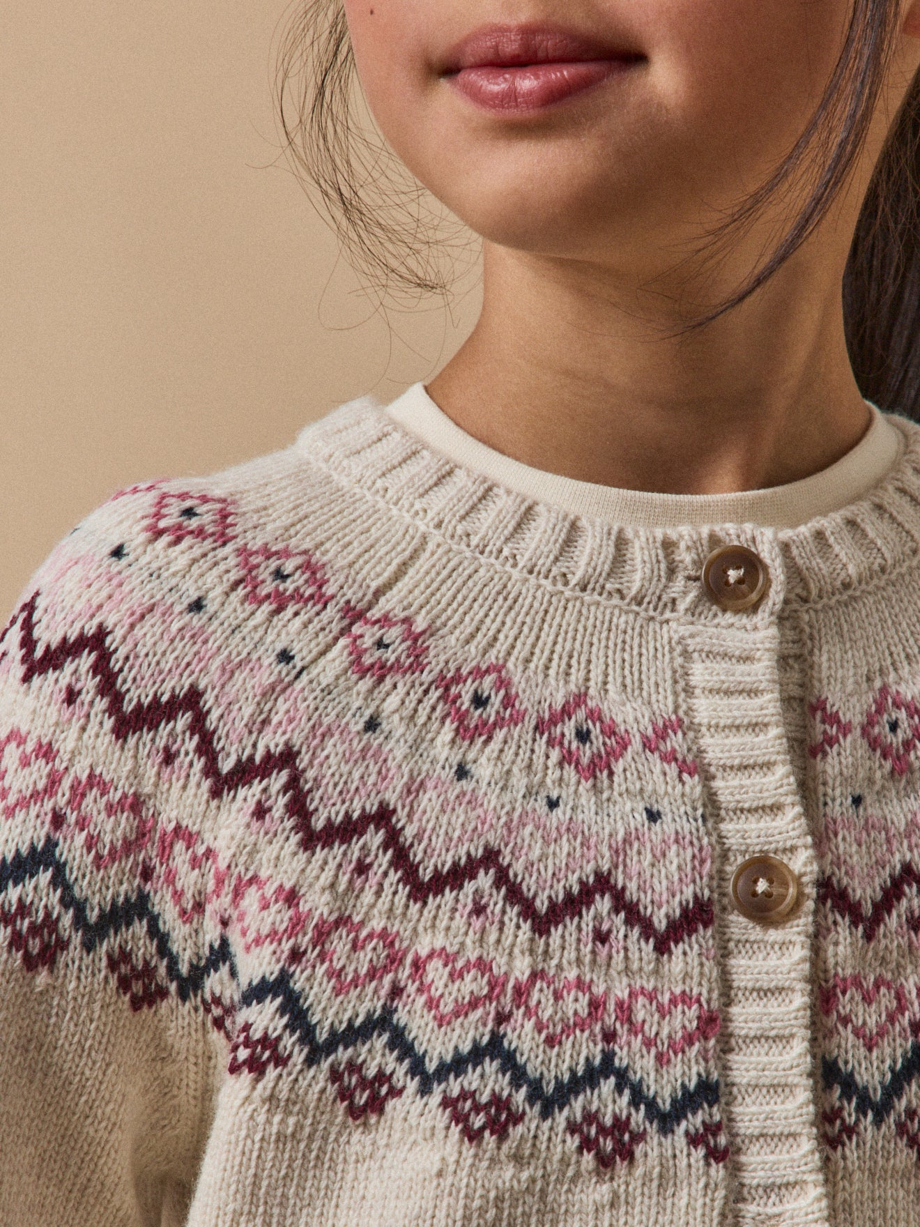 Meisjescardigan met jacquard
