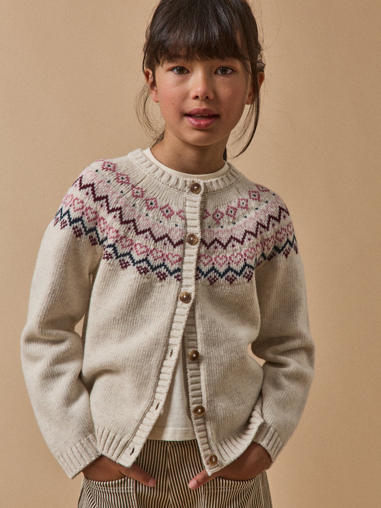 Meisjescardigan met jacquard