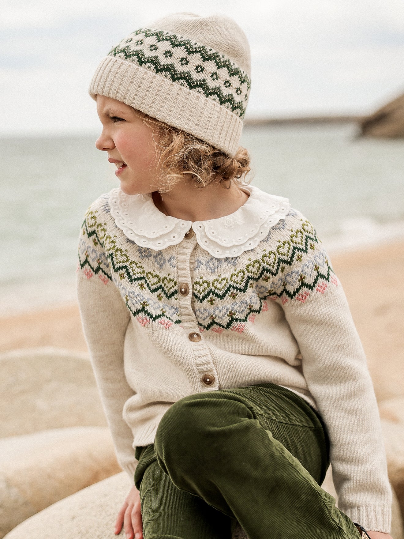 Cardigan jacquard Fille