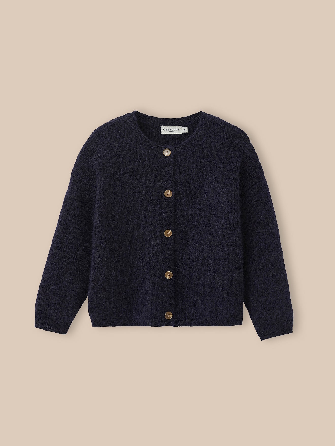 Meisjescardigan met wol en mohair