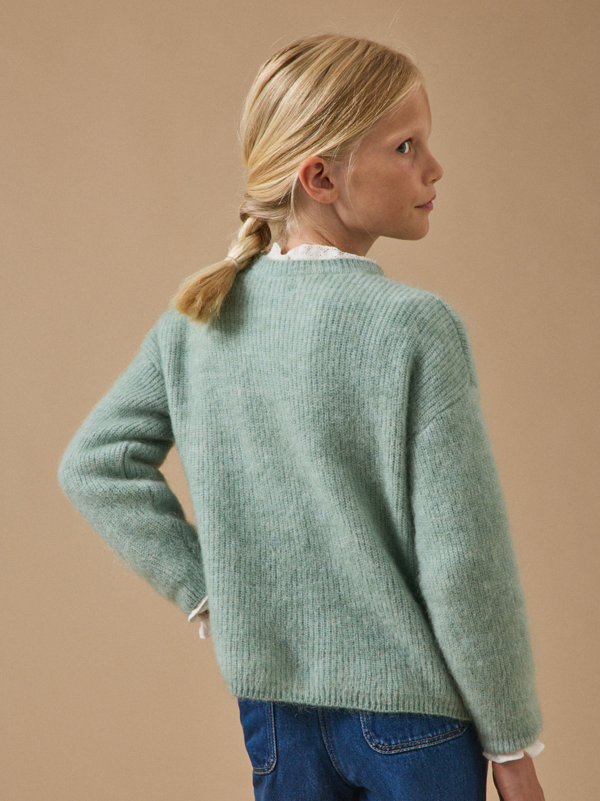 Cardigan met wol en mohair - Junior collectie