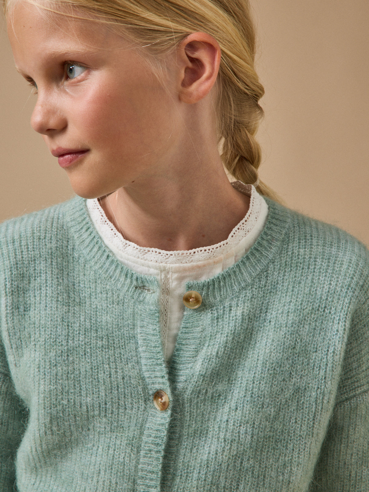 Cardigan met wol en mohair - Junior collectie