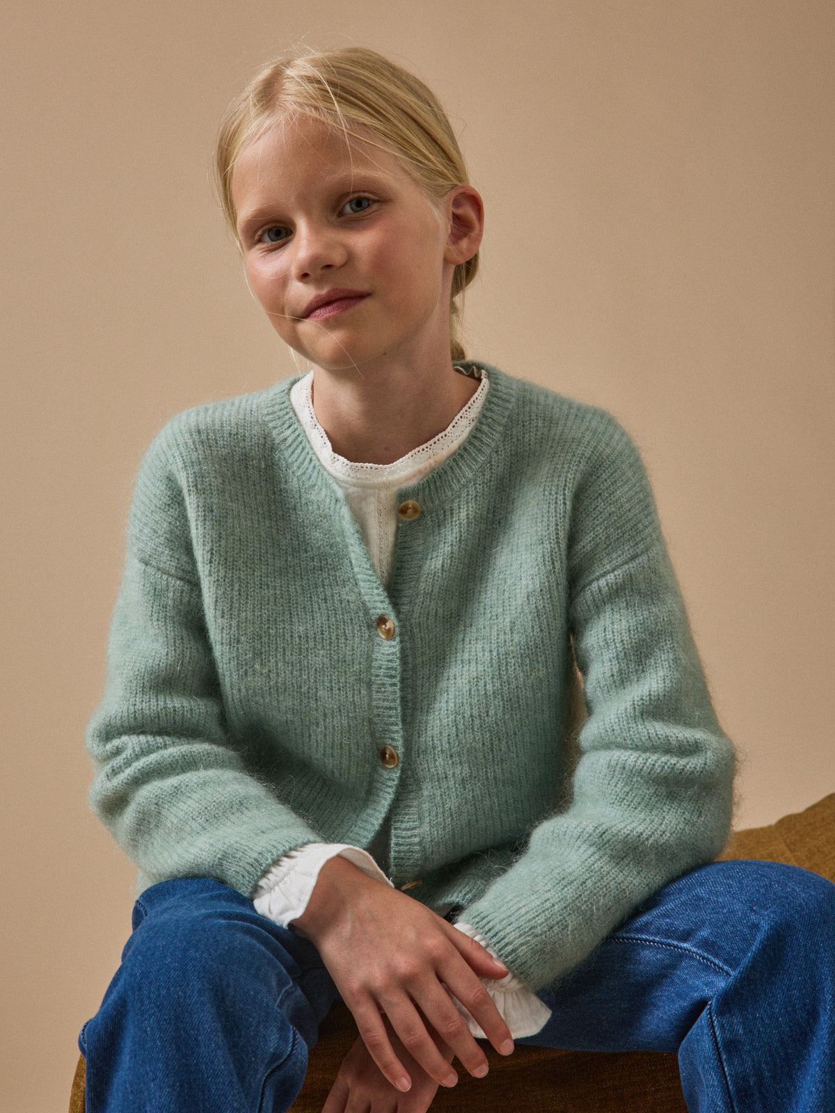 Cardigan met wol en mohair - Junior collectie