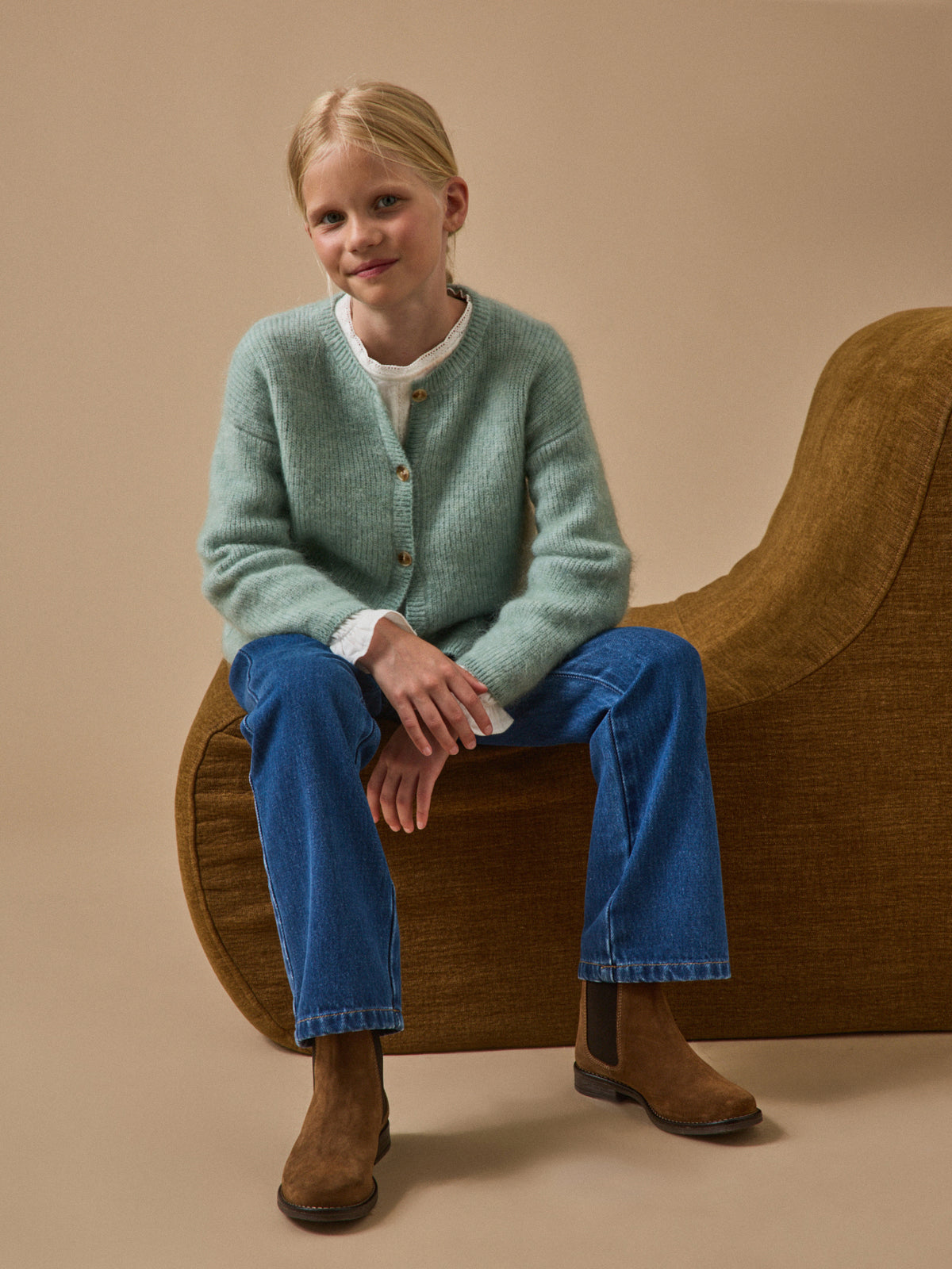 Cardigan met wol en mohair - Junior collectie