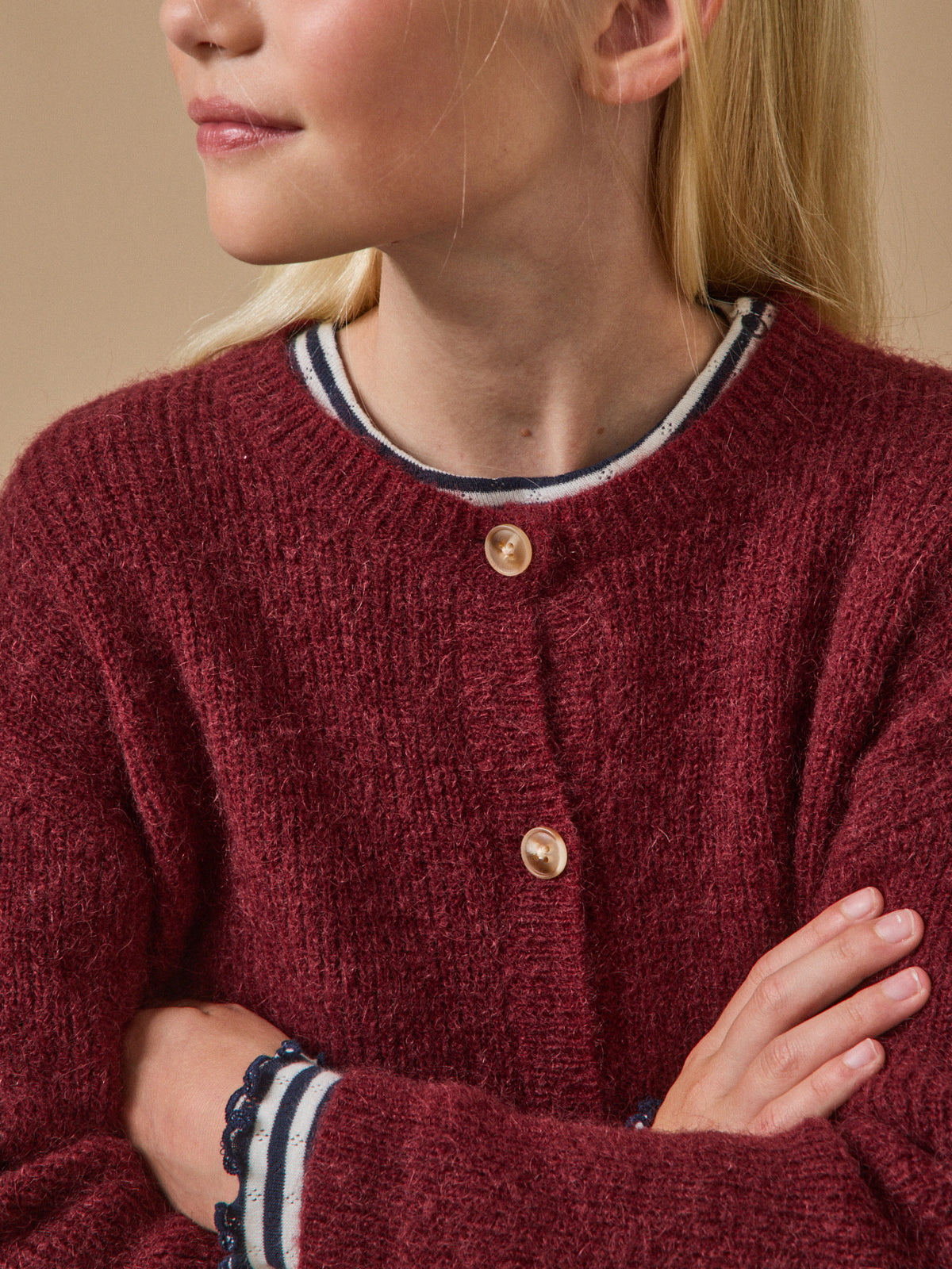 Cardigan met wol en mohair - Junior collectie