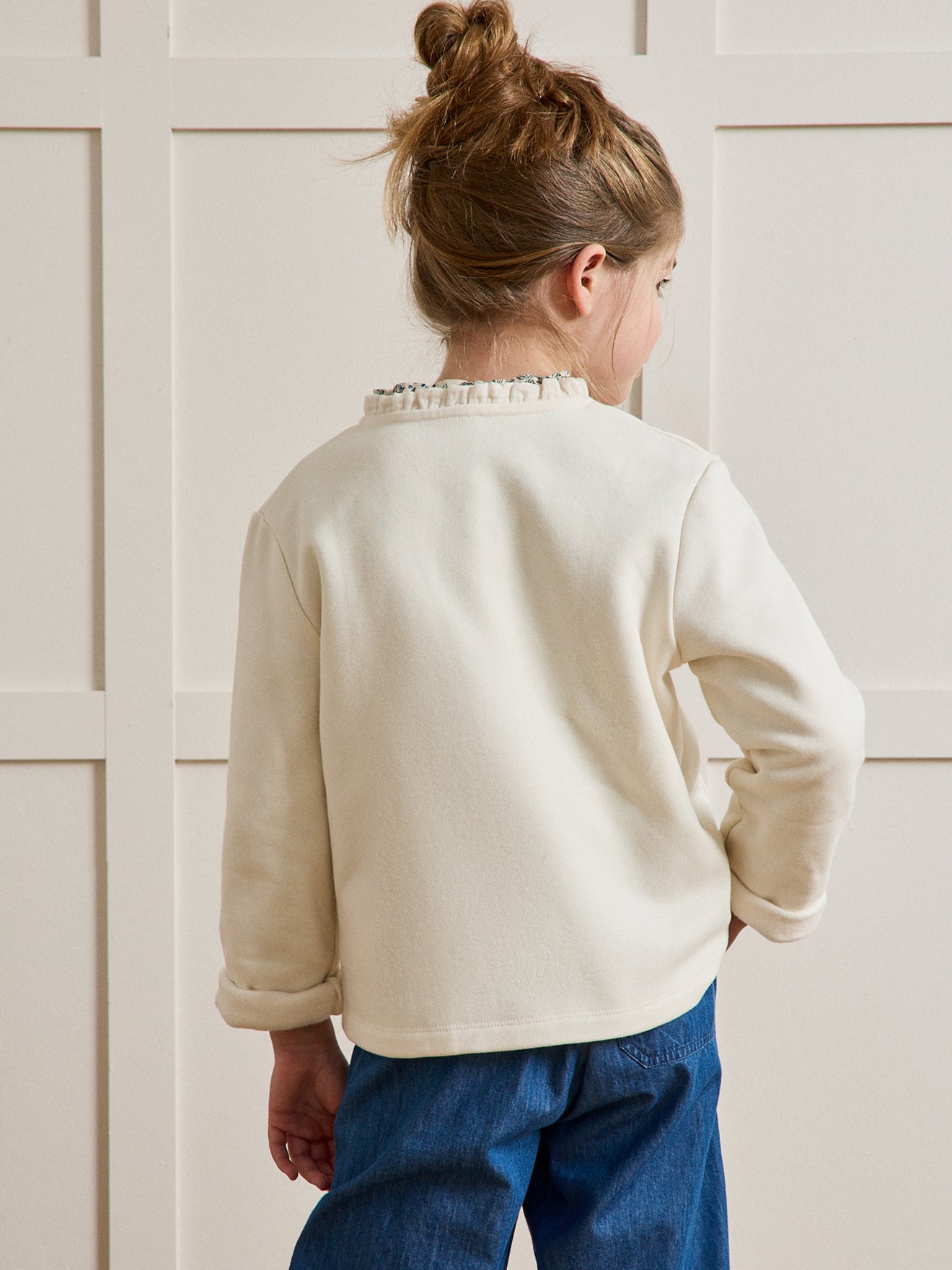 Meisjesvest in molton - Biokatoen