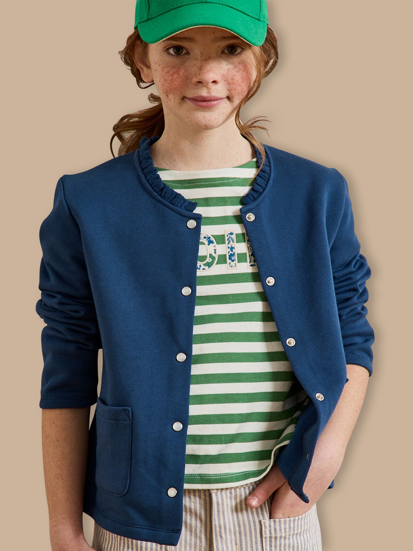 Gilet Fille en molleton - Coton biologique