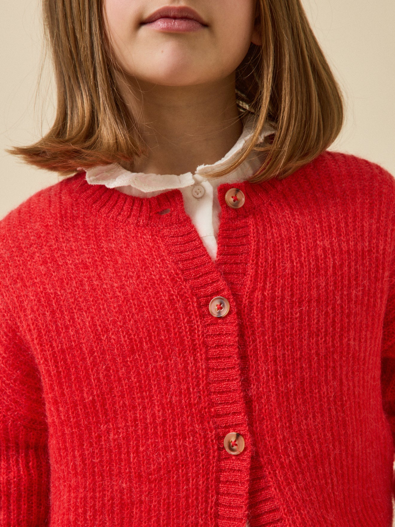 Cardigan Fille avec laine et mohair