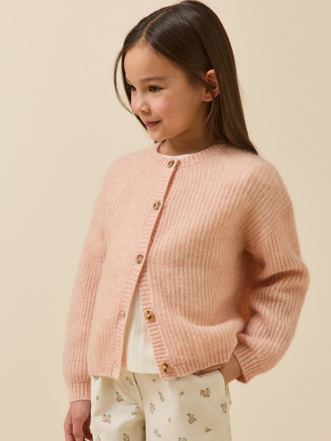 Cardigan Fille avec laine et mohair