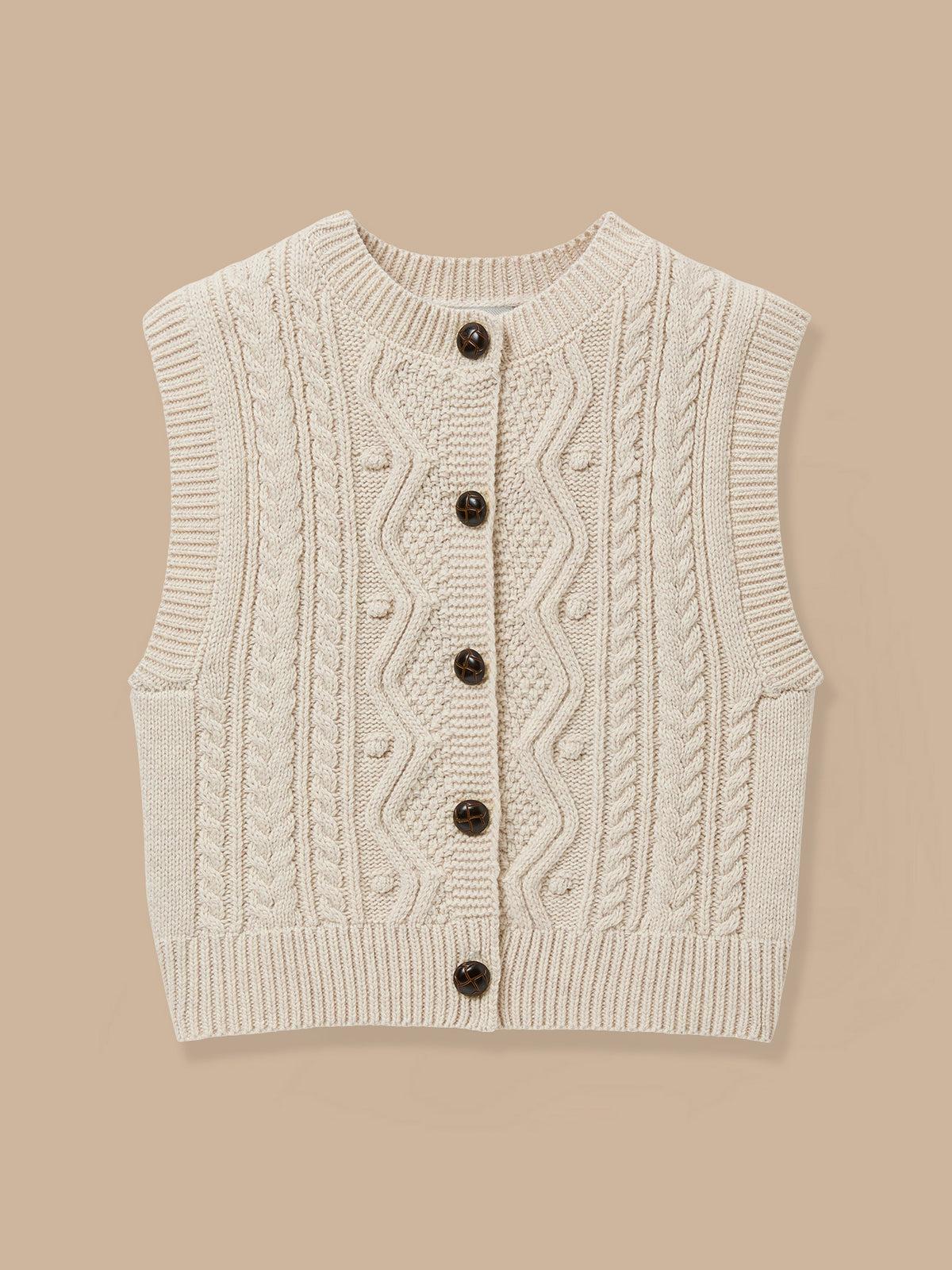 Cardigan torsadé sans manches Fille