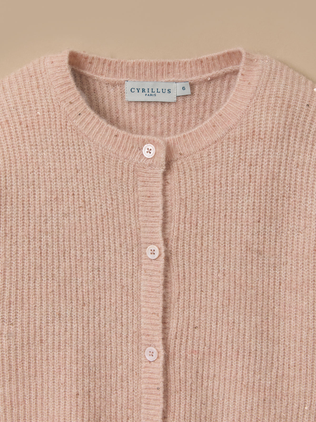 Meisjescardigan in wol en mohair