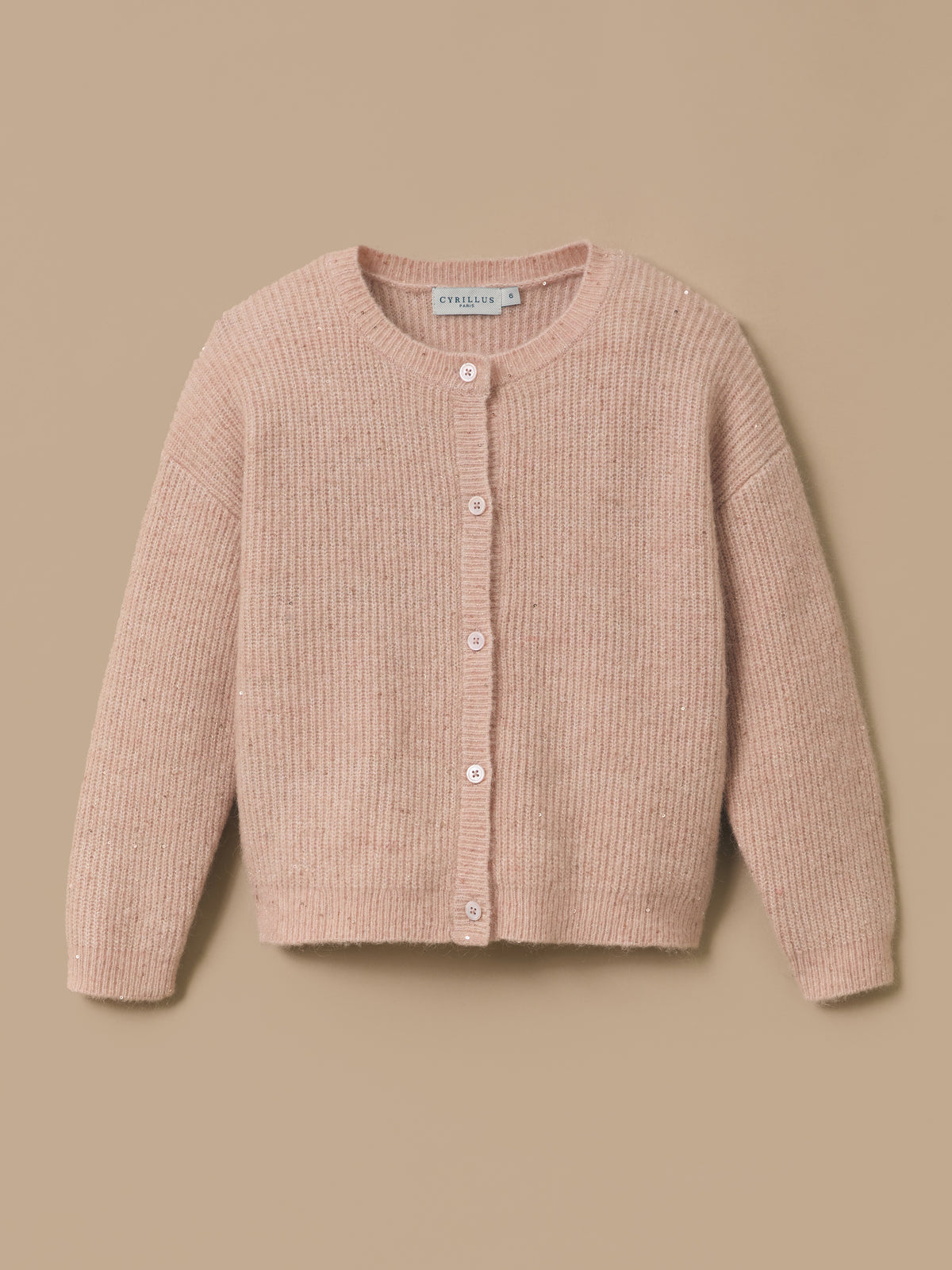 Meisjescardigan in wol en mohair